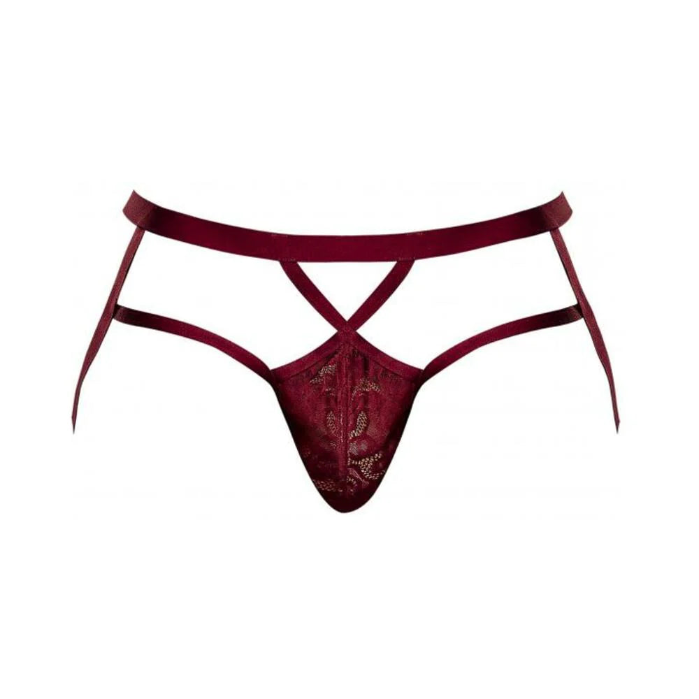 Lucifer Strappy Jock Burgundy S/m