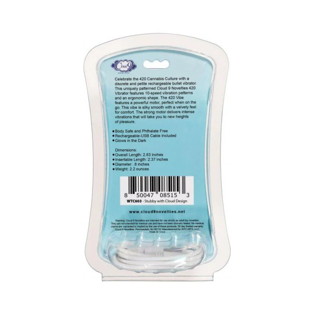 420 Stubby Vibe White/blue Cloud