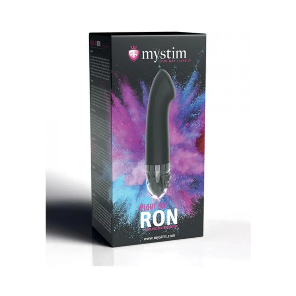 Mystim Right On Ron Estim G Vibrator - Black
