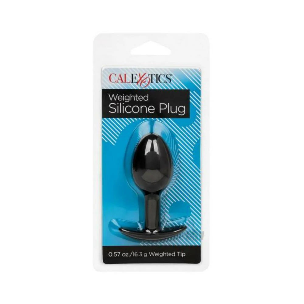 Weighted Silicone Anal Plug - Black