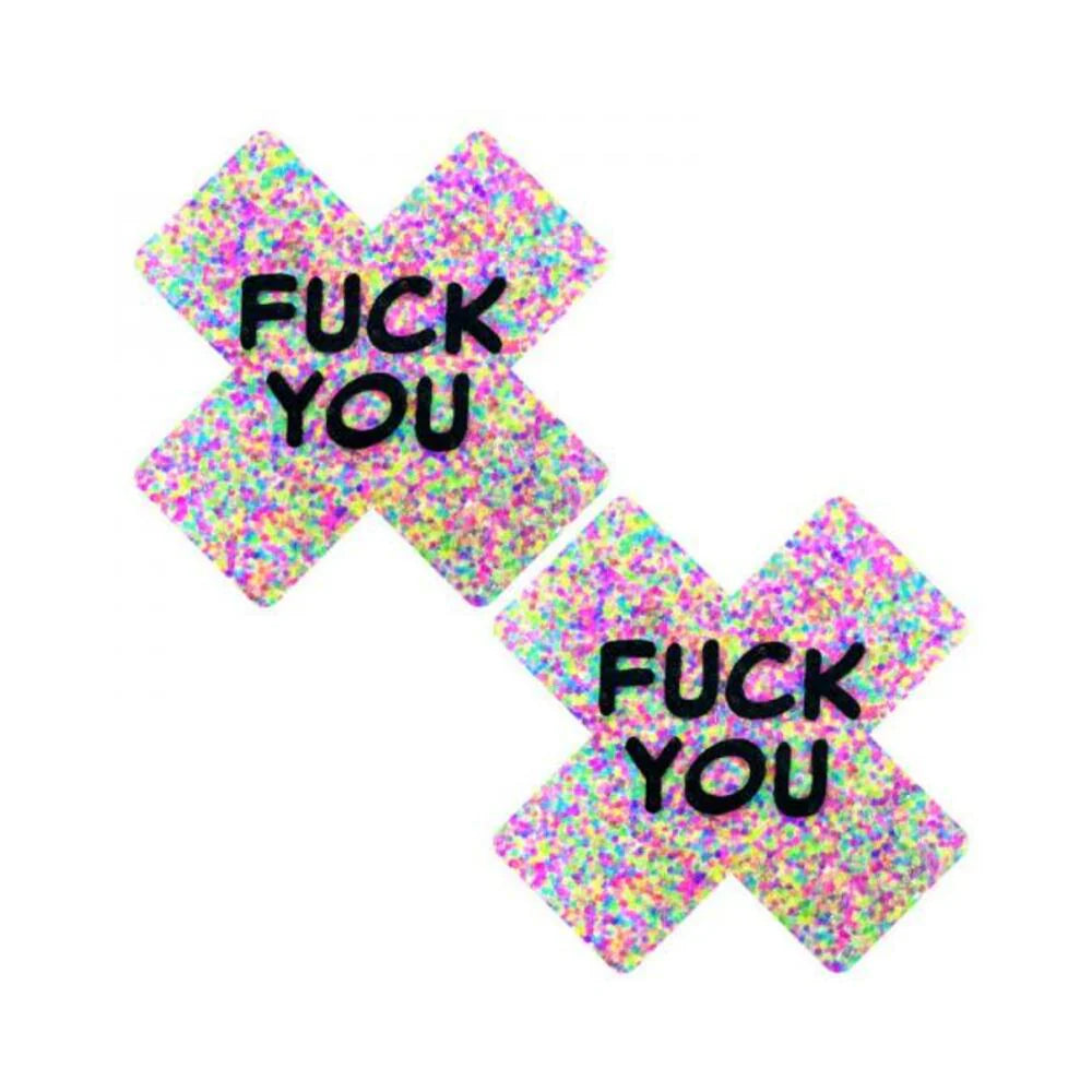Neva Nude F*ck You Sprankles 3d Neon Blacklight X Factor Nipple Pasties