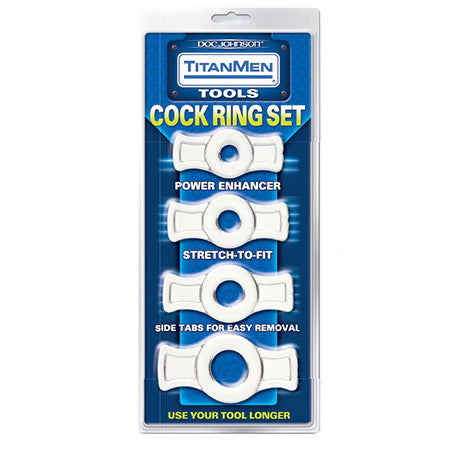 Titanmen Tools Cock Ring Set - Clear
