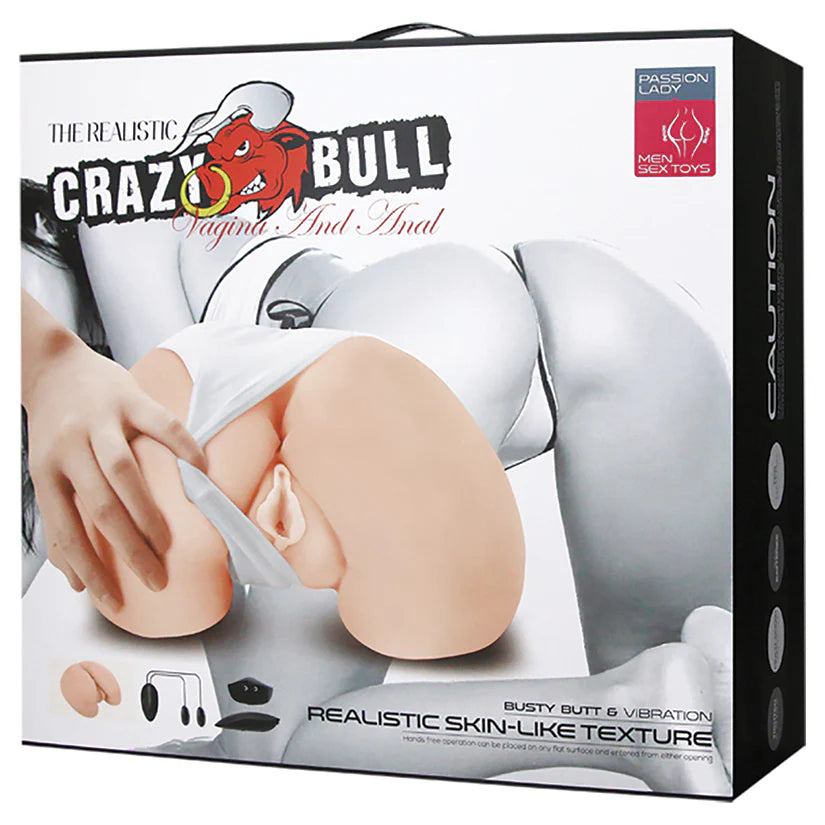 Crazy Bull the Realistic Skin-Like Texture Vagina and Anal Masturbator Busty Butt and Vibration