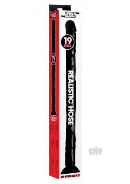 Hosed 19 Inches Realistic Anal Dildo Black