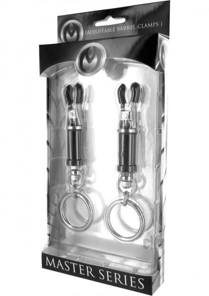 Adjustable Bondage Ring Barrel Nipple Clamps