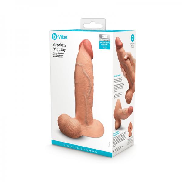 B-vibe Slipskin Dildo Girthy 9 Moc