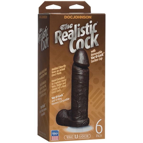 The Realistic Cock - 6 Inch Brown