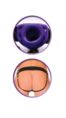 Fetish Fantasy For Him Or Her Vibrating Hollow Strap-on Purple