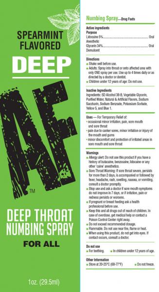 Deep Af Numbing Throat Spray