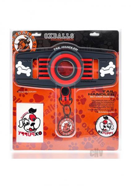 Oxballs Tail Handler Belt Strap With Pup Tail Silicone/pvc Red