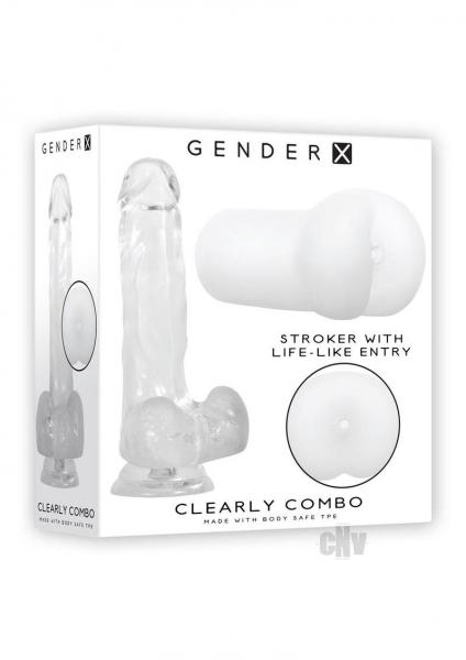 Gender X Clearly Combo Dildo And Stroker Clear