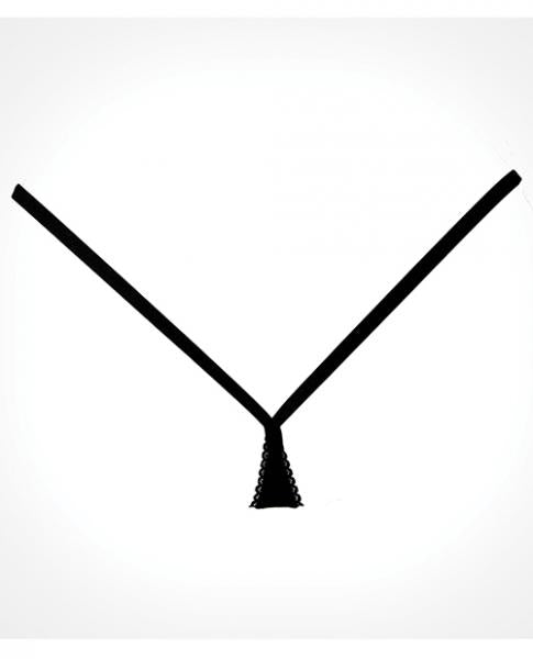 Adore Between The Cheats Velvet  Panty Black O/S