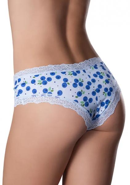 Sweet Treats Crotchless Boy Short W/wicked Sensual Care Blueberry Lube - Blue Qn