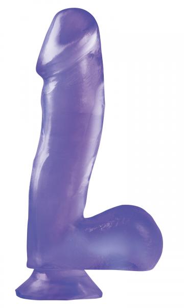 Basix Rubber Works 6.5 Dong w/Suction Cup - Purple