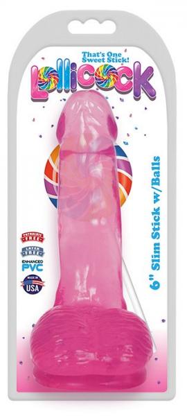 Curve Novelties Lollicock 6 Slim Stick w/Balls - Cherry Ice