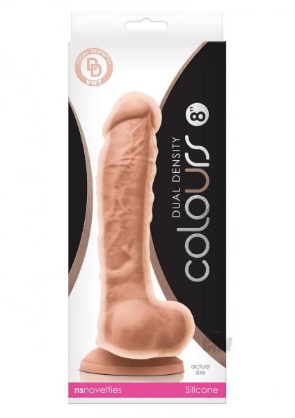 Colours Dual Density 8 Dildo - White
