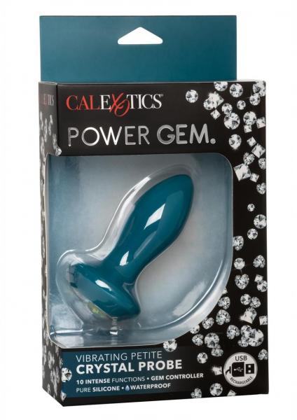 Power Gem Vibrating Petite Crystal Probe - Blue
