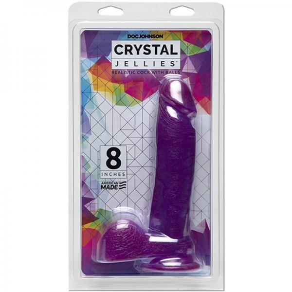Crystal Jellies 8 Ballsy Cock - Purple