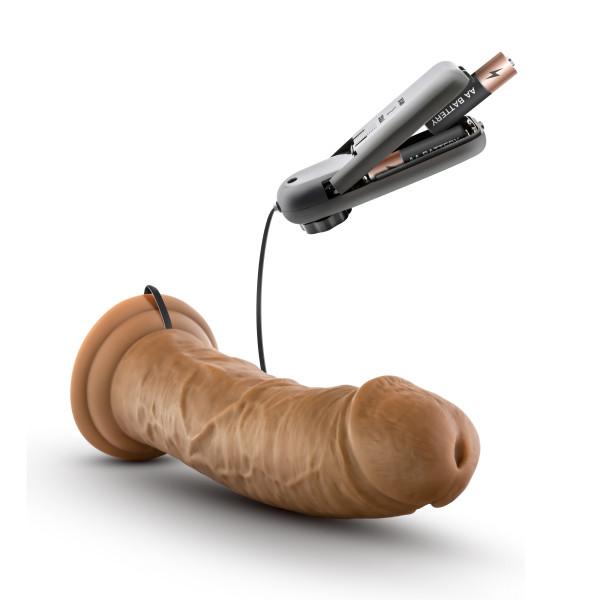 Dr. Skin - Dr. Joe - 8 Inch Vibrating Cock With  Suction Cup - Mocha