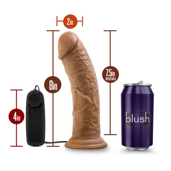 Dr. Skin - Dr. Joe - 8 Inch Vibrating Cock With  Suction Cup - Mocha