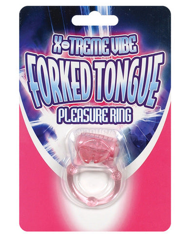 Forked Tongue X-treme Vibrating Pleasure Ring - Magenta