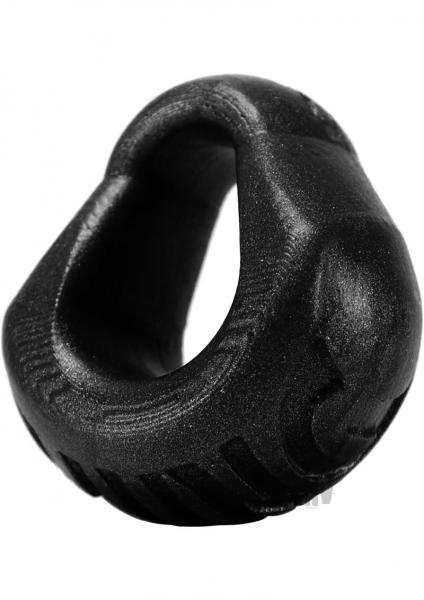 Hung Padded Cockring Oxballs - Black