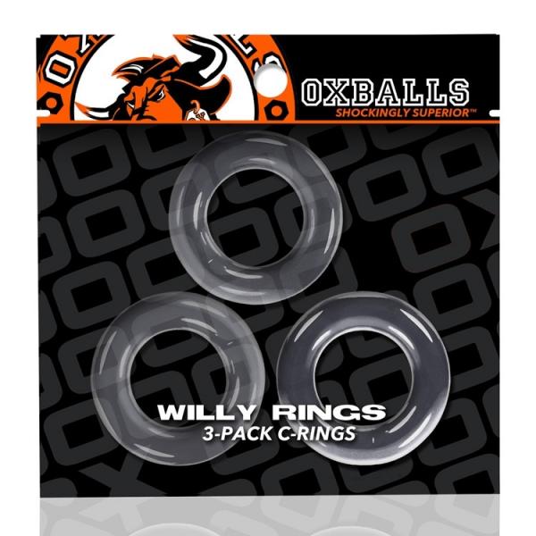 Oxballs Willy Rings - Clear Pack of 3