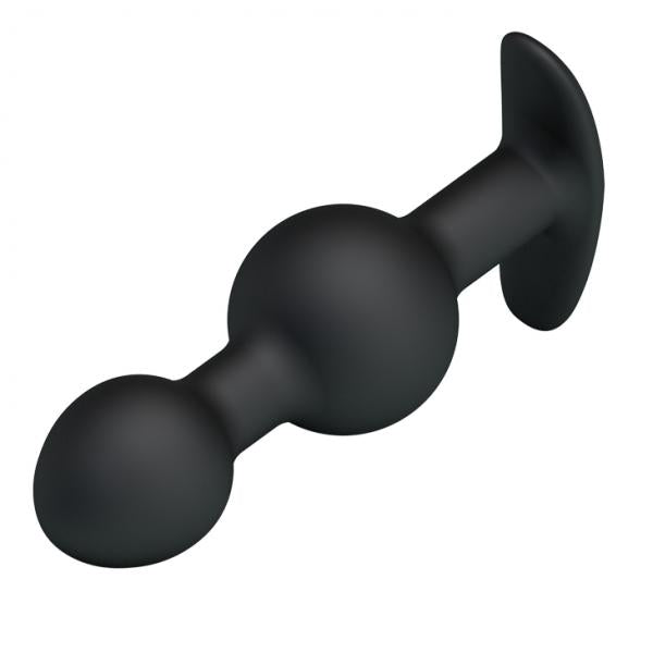 Pretty Love 4.05 inches Silicone Anal Plug with Ball Black