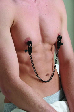 Blackline Adjustable Open Wide Nipple Clamps Black