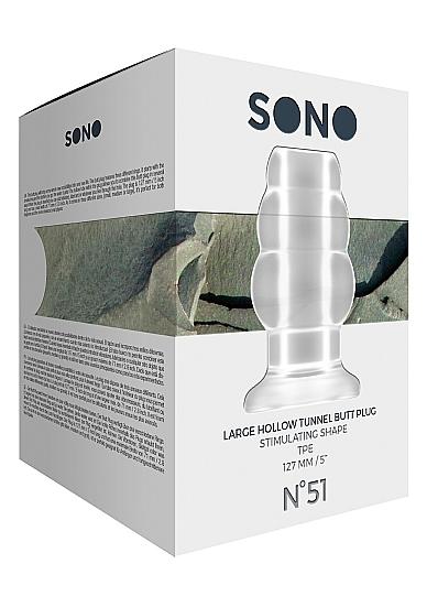 Sono No 51 Large Hollow Tunnel Butt Plug 5 Inches Translucent