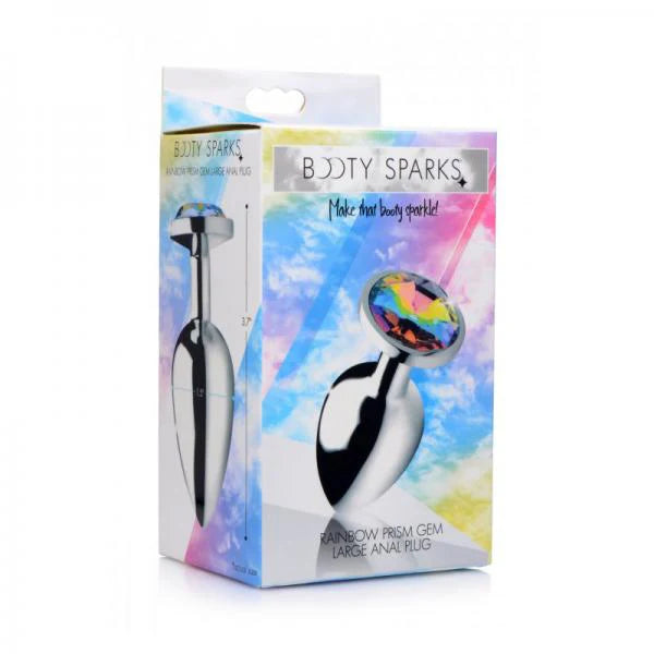 Rainbow Prism Gem Anal Plug - Large