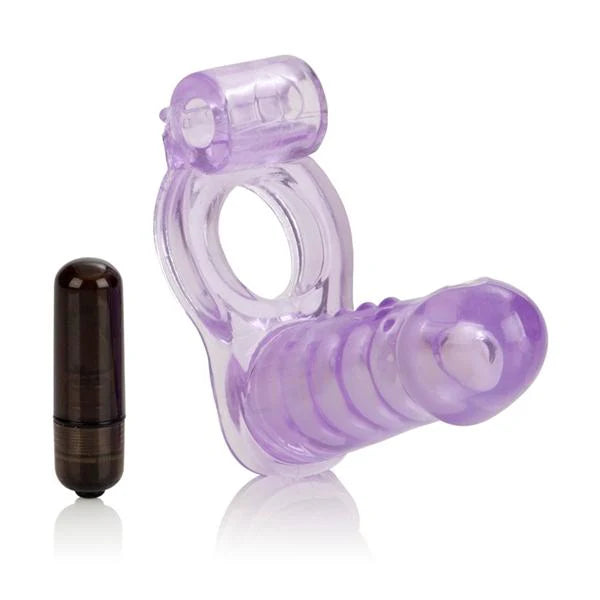 Double Diver Vibrating Enhancer Penetrator Purple