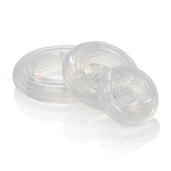 Premium Silicone Ring Set Clear Pack Of 3