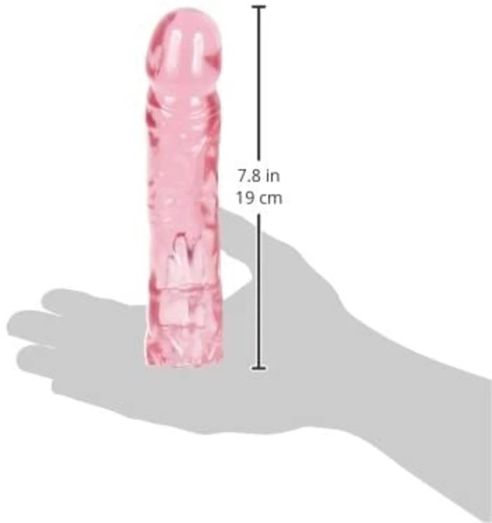 Vac-U-Lock 8" Crystal Jellies Dong - Pink