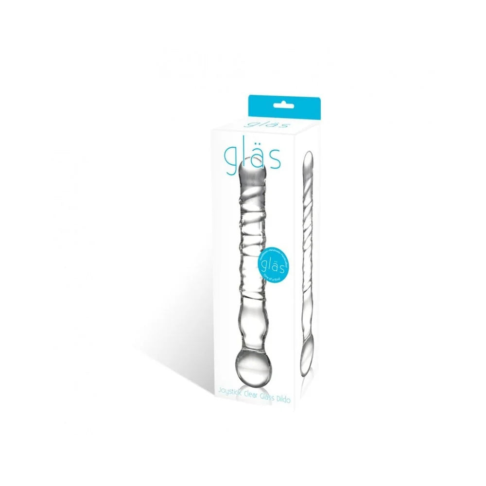 Joystick Glass Dildo Wand Anal & G-Spot Clear