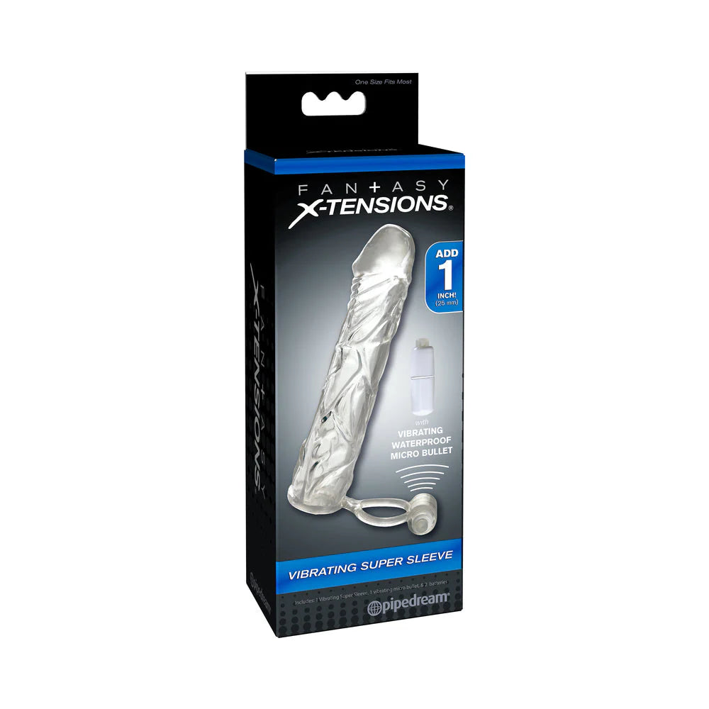 Fantasy X-tensions Vibrating Super Sleeve Clear