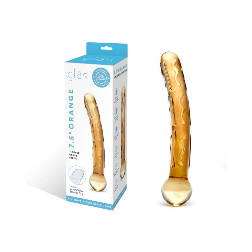 Glas Orange Tickler Glass Dildo