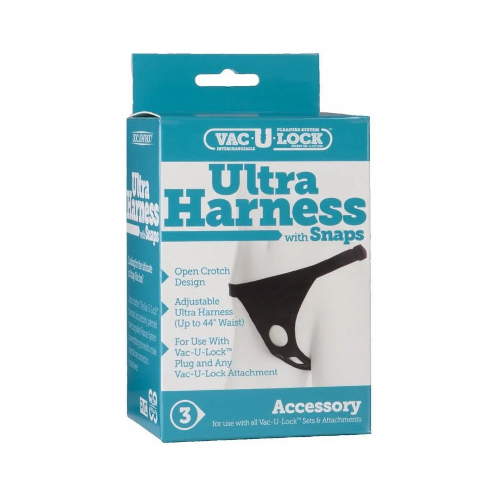 Vac-U-Lock Ultra Harness 2 with Snaps Black