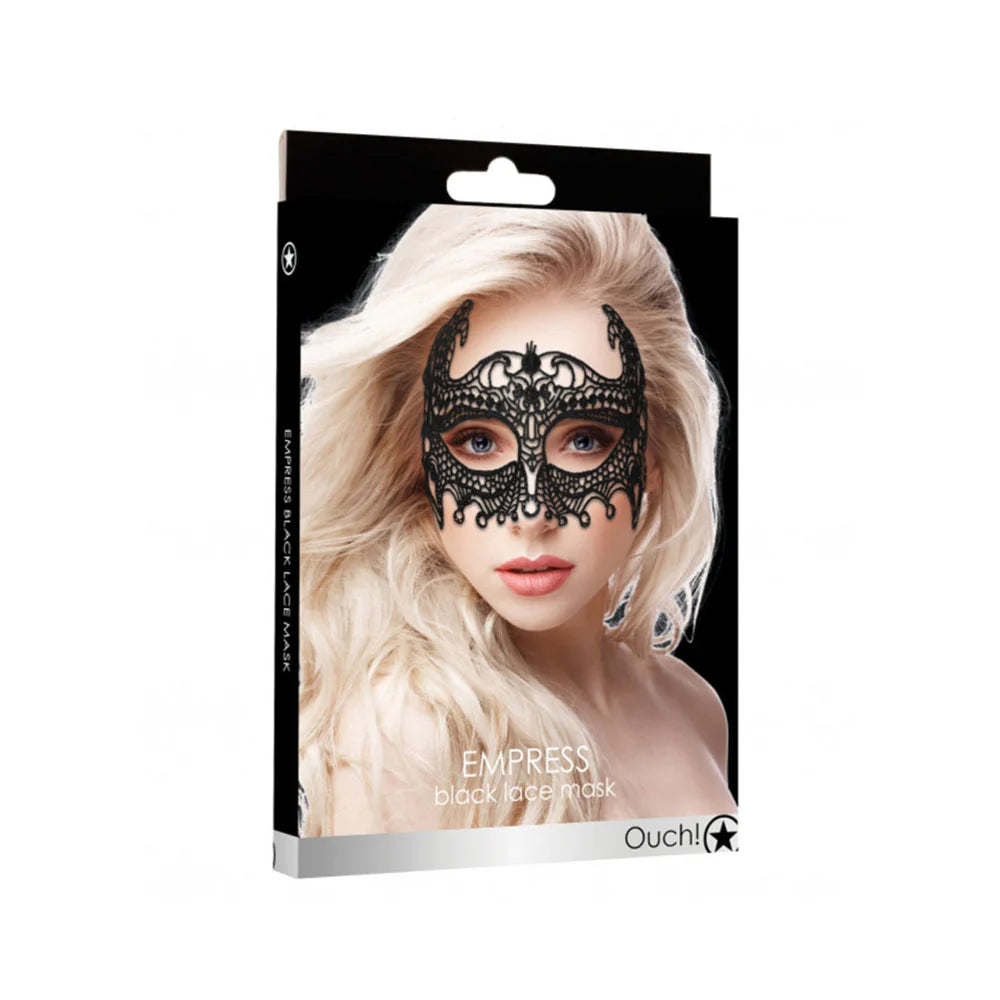 Ouch! Empress Black Lace Mask  - Black