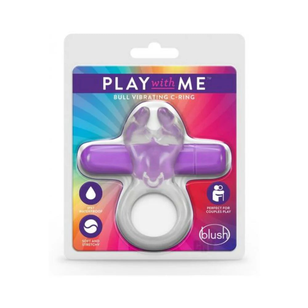 Play With Me - Bull Vibrating C-ring - Purple