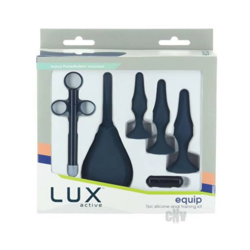 Lux Active Equip 7-piece Anal Training Kit Silicone Black