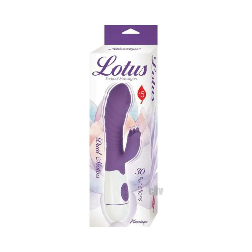 Lotus Sensual Massagers #5 Dual Stimulator Silicone Purple