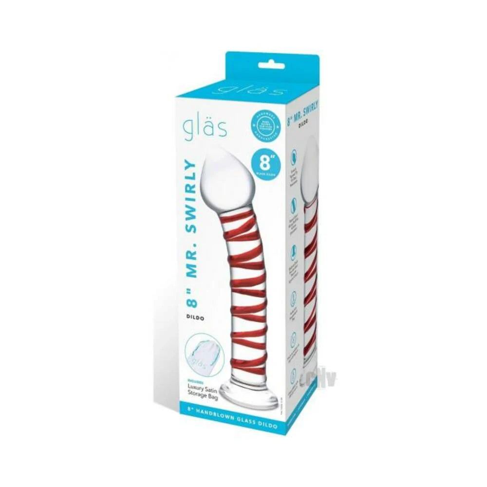Glas Mr. Swirly Glass Dildo 8 In.