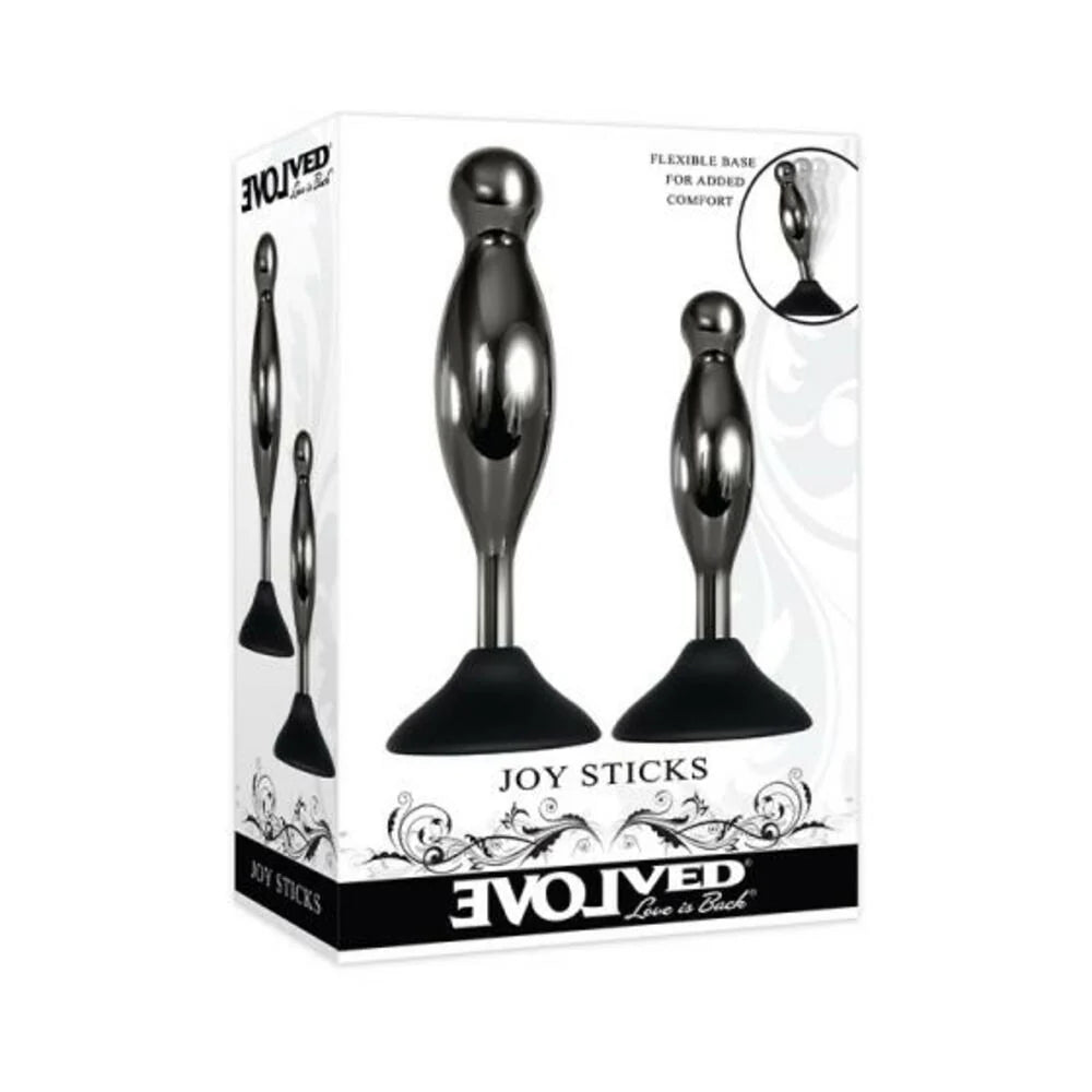Evolved Joy Sticks 2-piece Plug Set Black