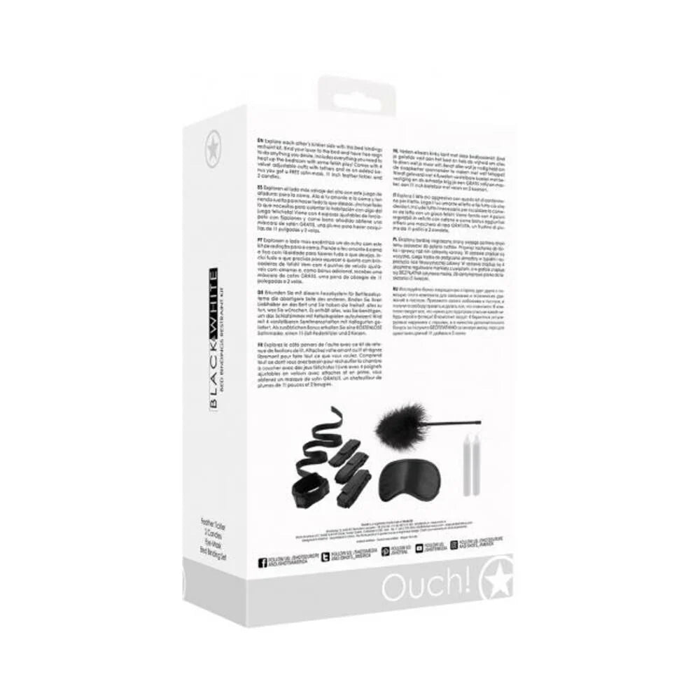 Ouch! Black & White Bed Bindings Restraint Kit Black