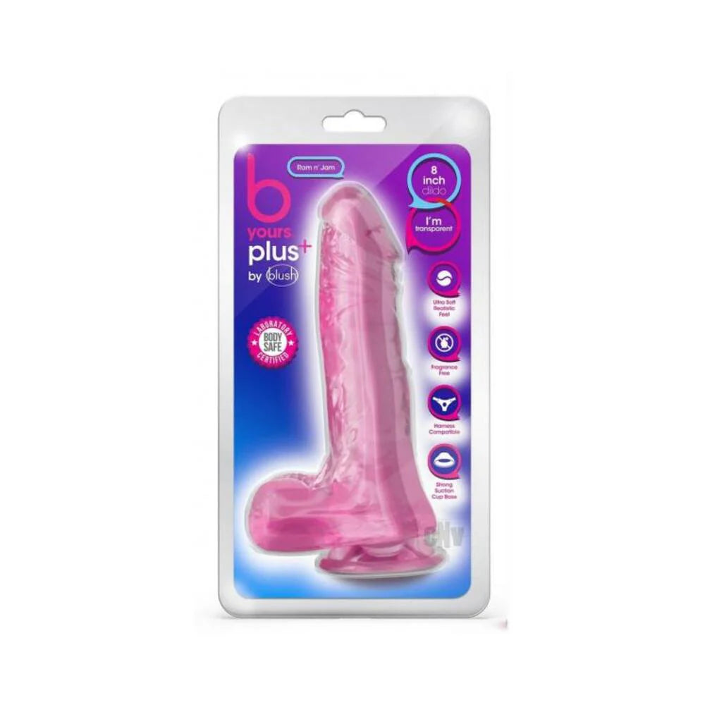 B Yours Plus Ram 'n' Jam Dildo Pink