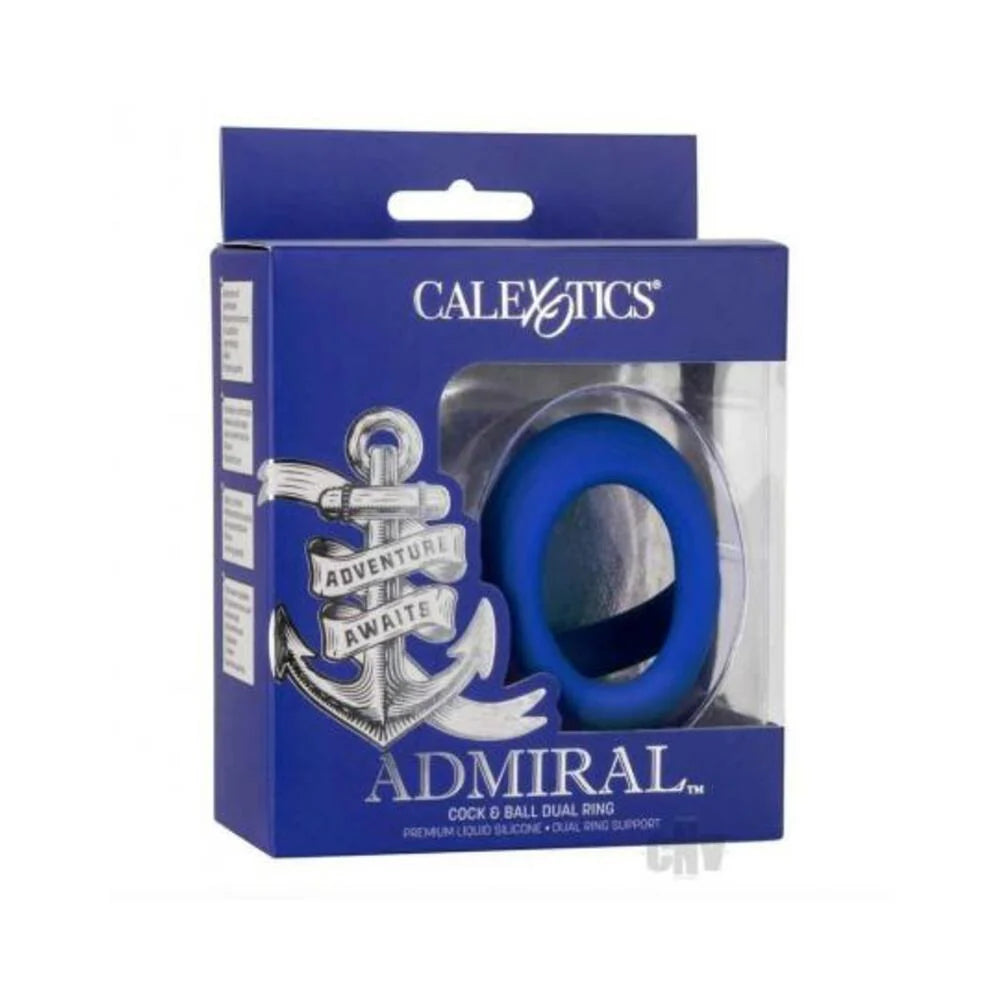 Admiral Cock And Ball Dual Ring Blue