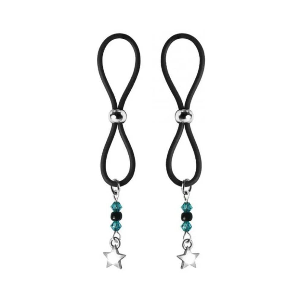 Bijoux De Nip Nipple Halos Star Charm Blue Black