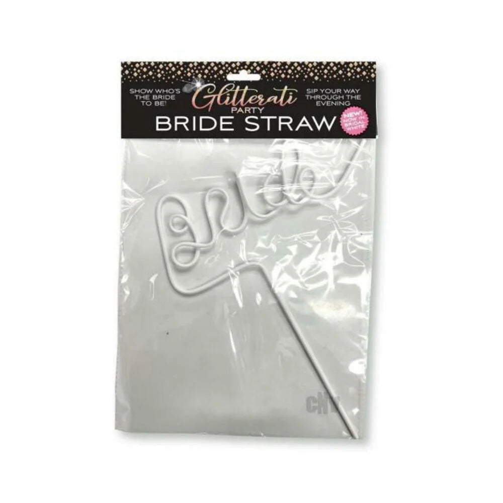 Glitterati Bride Straw White