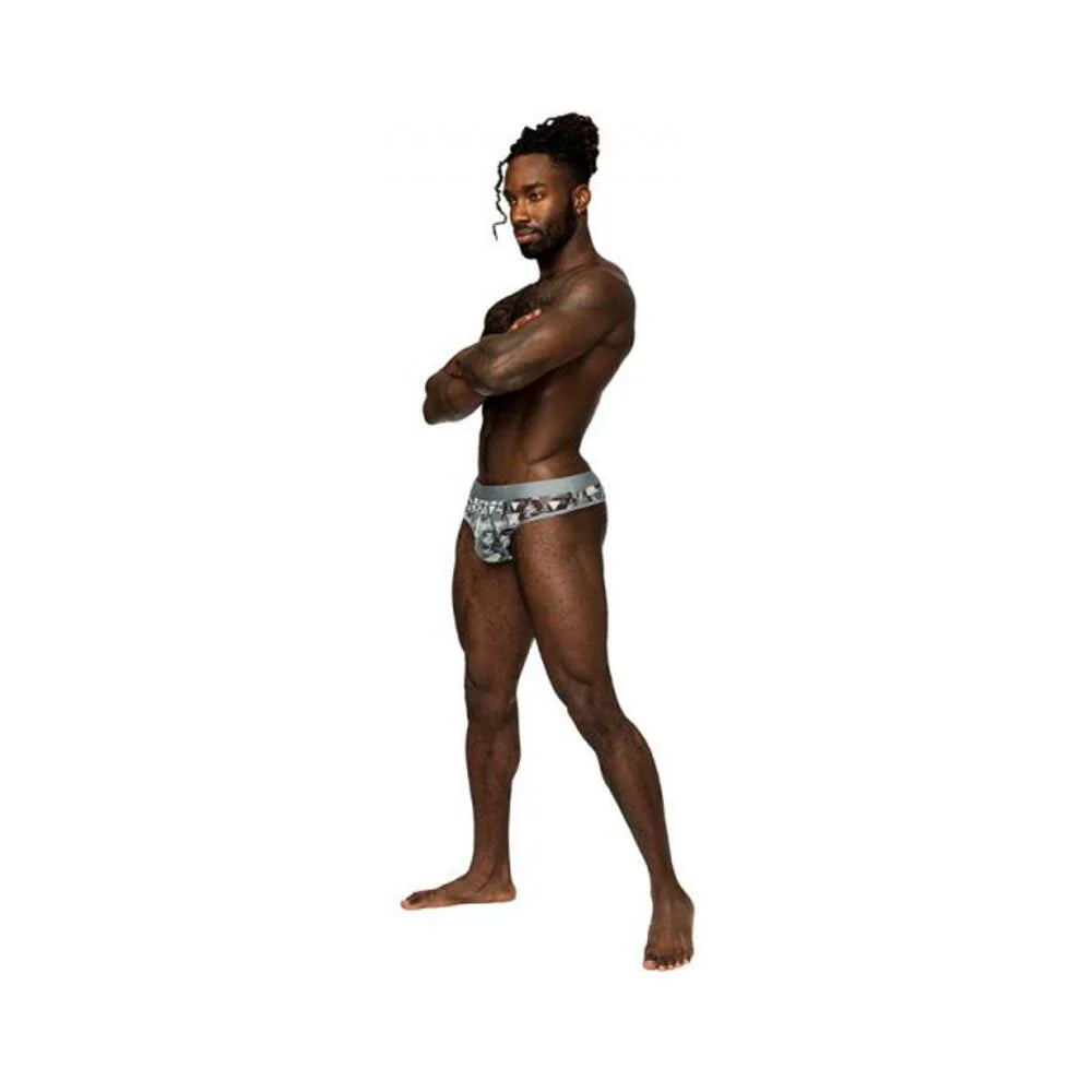 Male Power Sheer Prints Sheer Thong Optical L/xl